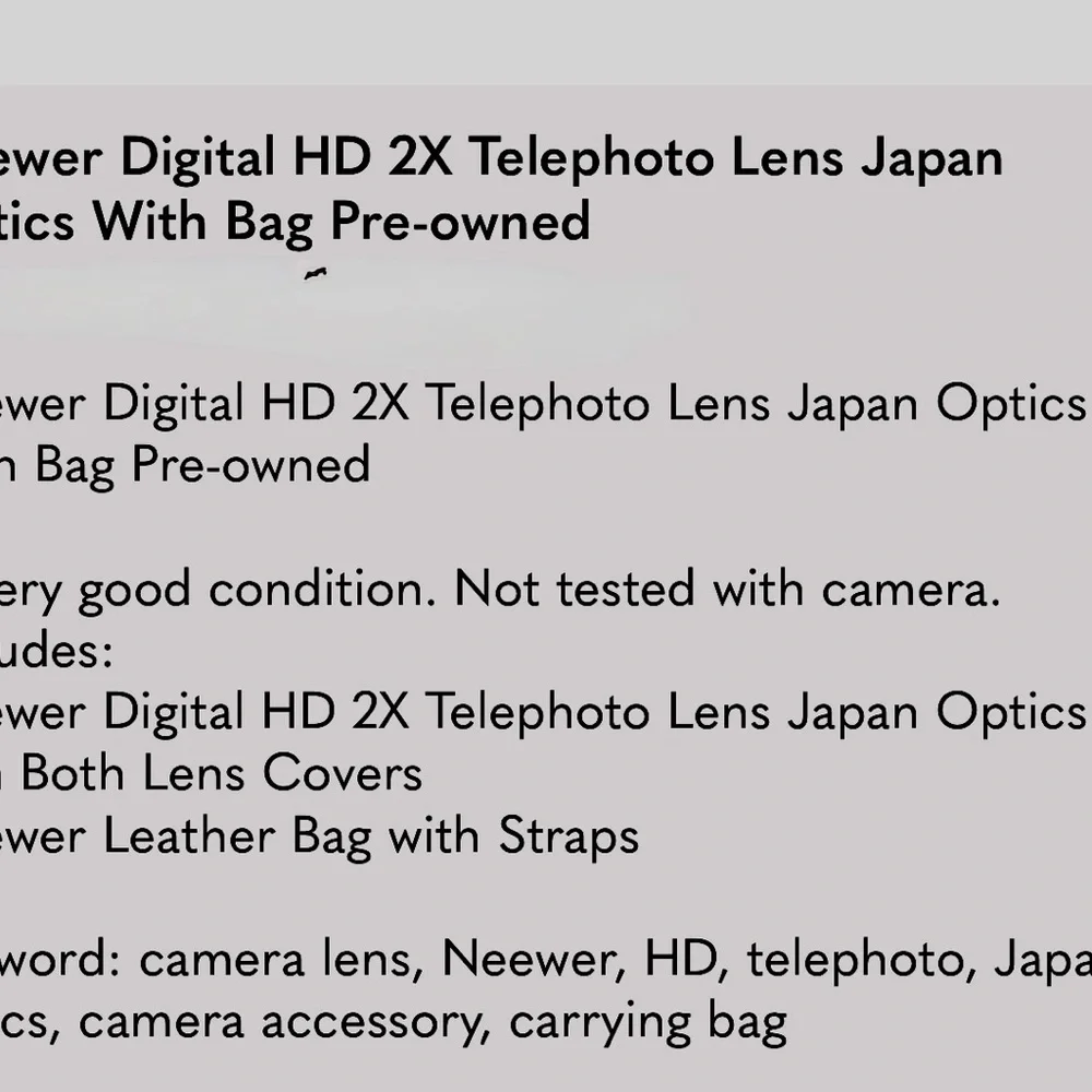 Neewer great lens